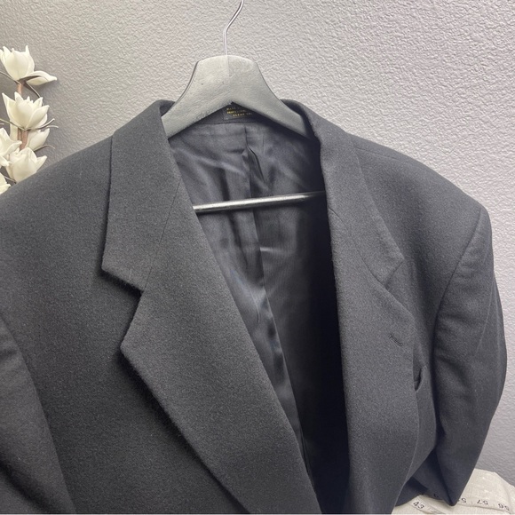 Oscar de la renta studio wool suit coat black men - Picture 8 of 12